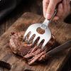 Stainless Steel Meat Shredder Tool | Five Curved Tines, with Long Handle, for Kitchen