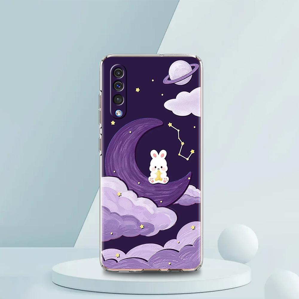 Cute Colorful Rabbit Case For Samsung A16 A14 A12 A22 A32 5G A34 A42 A52 A54 A50 A70 A30 A40 A20E A10S A20S A02S A04S A06 Cover