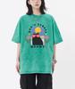 Don't Stress Meowt Cartoon Printing Retro Tee Shirt Female Trendy  Cotton T-Shirts Unisex Washed Short Sleeve Summer Hip Hop Top