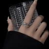 Retro Goth Black Color Angel Demon Wing Rings for Men Women Personality Adjustable Stainless Steel Couple Rings Punk Jewelry