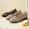 Genuine Leather Women's Sandals Summer Comfort Breathable Women's Wedges Shoes Soft Soled Hollow Out Mother Shoes Sandals 35-42