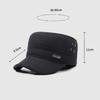 Middle-Aged Men's Hat Winter Warm Ear Protection Cotton Hat Thick Wool Flat Top Hat Outdoor Sports Hat