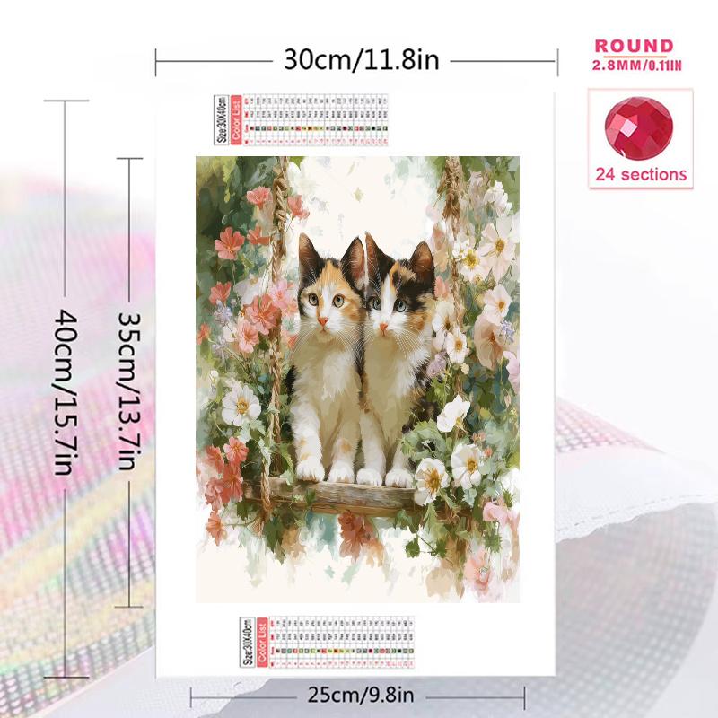 Beautiful calico cat Pattern 3pcs 100% Round Full Drill 5D DIY Diamond Painting Embroidery Cross Stitch Rhinestone Décor