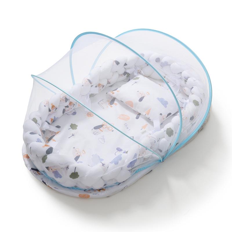 Portable newborn bionic sleeping pad mattress bed-in-a-bed baby crib with mosquito net