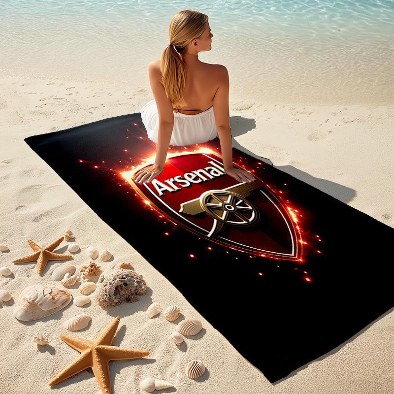 1pc A-Arsenal Beach Towel, Comfortable and Thick, and Swimming/Bath/Picnic/Camping Towel, Suitable for Seaside Beaches