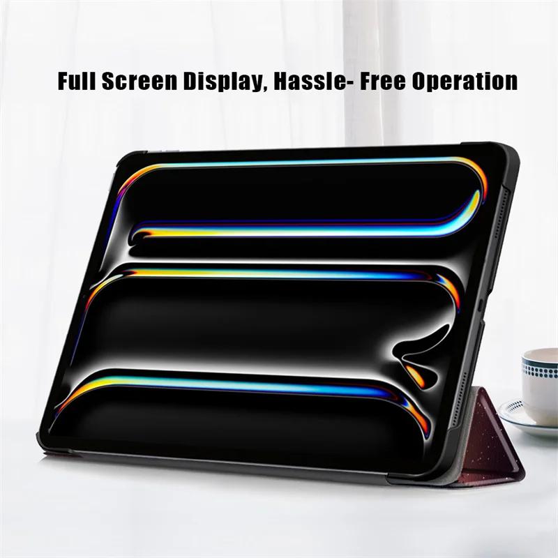 IPad Air 11 Air 13 2024 Kapak M2 Manyetik Katlanır PU Deri Sert Arka Kapak iPad Pro 11 13 2024 Tablet Kılıfı