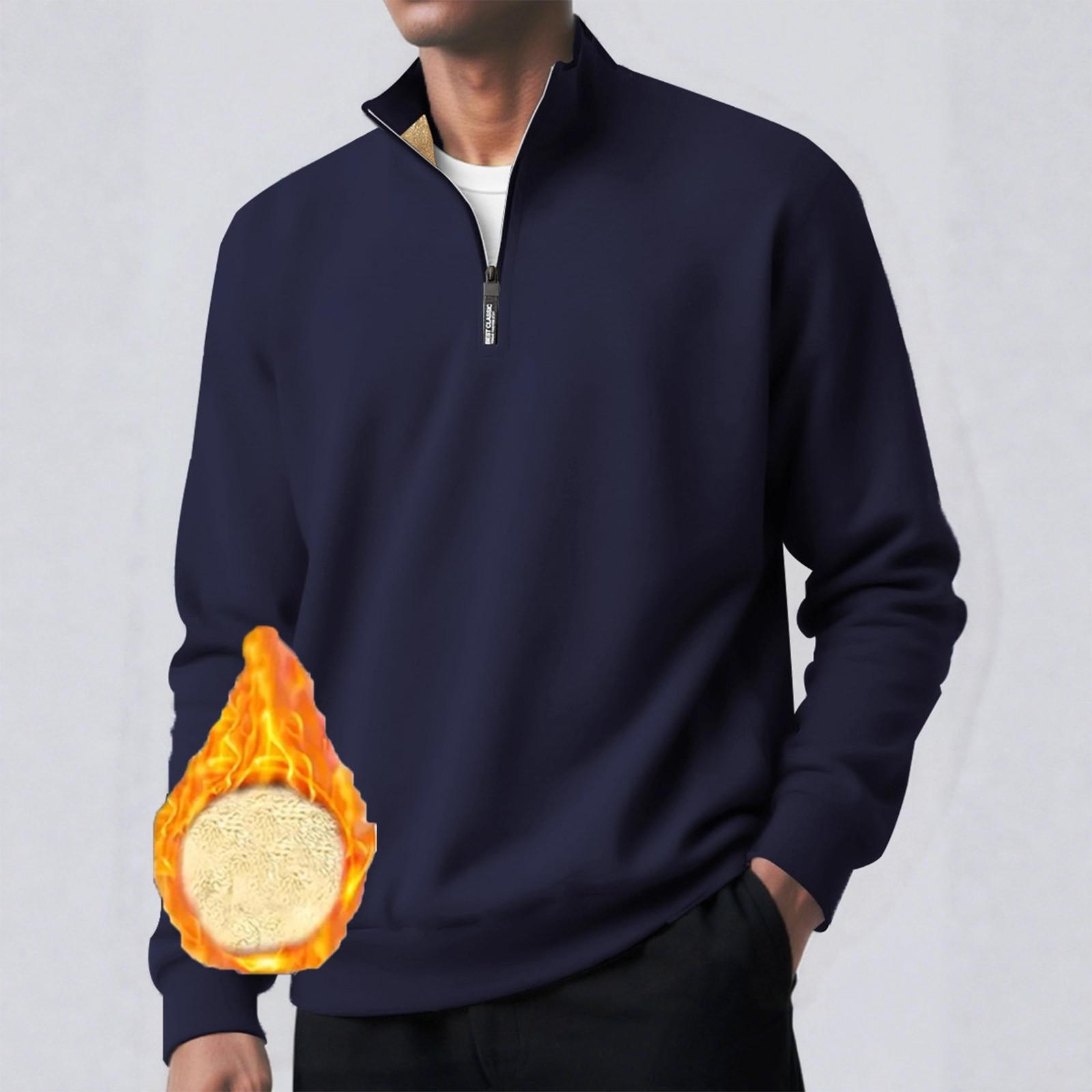 

Мужской пуловер с длинным рукавом, толстовка со стойкой, повседневного кроя, с высоким воротником, базовая рубашка из овечьей шерсти L