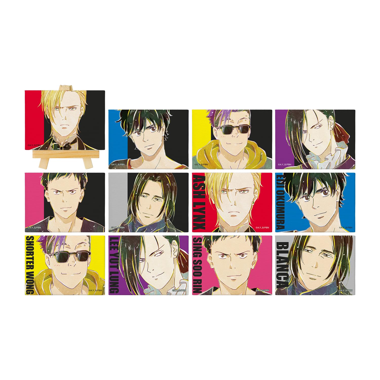 

BANANA FISH Trading Ani Art Vol. 2 Mini Canvas Boards, Box of 12