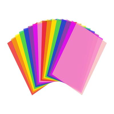 14/16Pcs Coloured Cellophane Sheets Set Color Film Plastic Sheet 29.5 X 21cm Transparent Paper Gel Light Filter Kit Multicolored