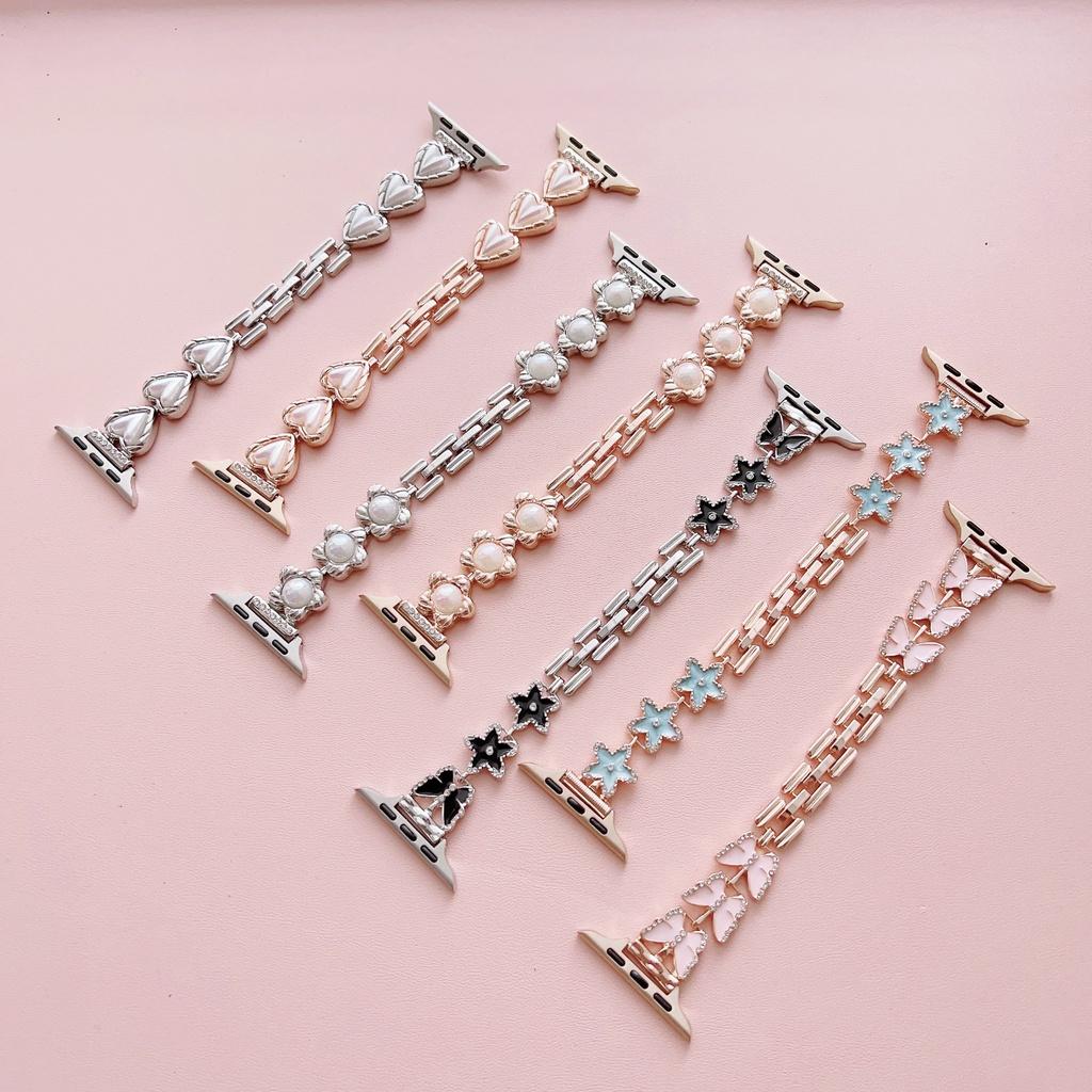 

Женский браслет со стразами и драгоценными камнями для Apple Watch Series 9 8 7 6 SE 5 4, ремешок Ultra 2, 49 мм, 41 мм, 45 мм, 40 мм, 44 мм, металлический ремень