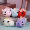 Cute Simulated Pony Plush Toy Doll Horse Head Doll Keychain Pendant Zoo Commemorative Doll Gift