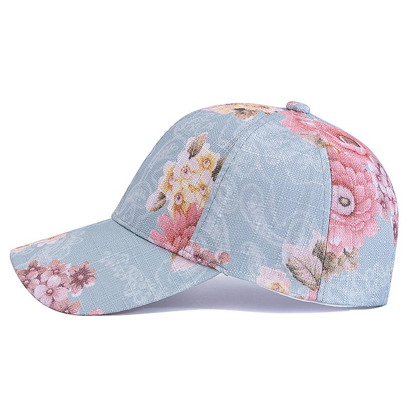New Style Women's Flower Pattern Breathable Baseball Cap Casual Outdoor Streetwear Sports Hat Female Dopamine Fashion Cap