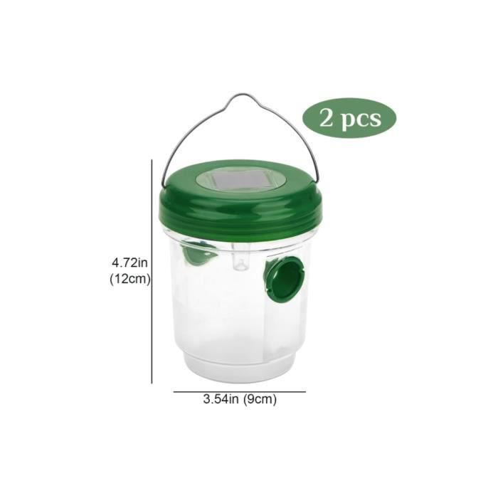 2 Pieces Solar Wasp Trap with LED Light, Insect Traps, Insect Catcher Trap In Honey Bees Hornets Mosquitoes