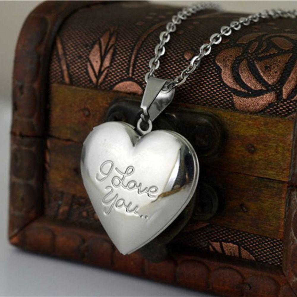 Heart Pendant Sweater Chain DIY Lovers Choker Necklace Chic Love Envelope Necklace  Couple