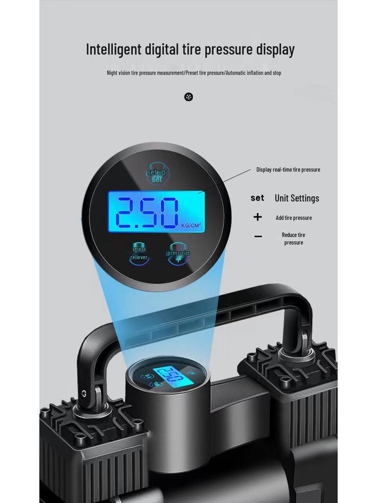 Portable 12V Single Cylinder Electric Car Tire Air Pump