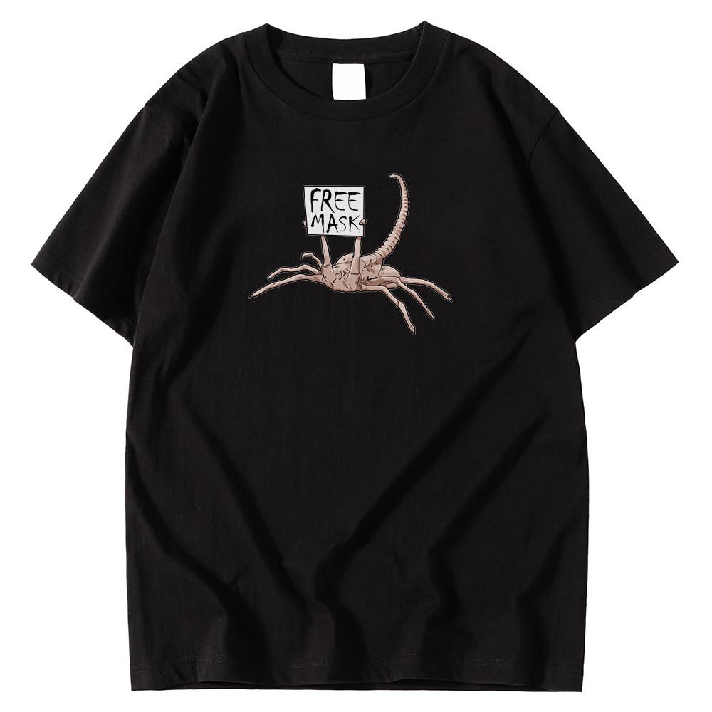 Buy Alien Facehugger Horror Printing Mens Tees Shirt Summer Breathable
