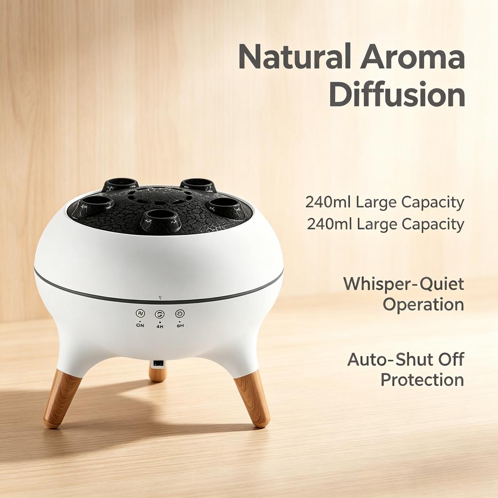 2026 Neuer Quallen-Aroma-Diffusor, Dynamischer Feuchtigkeitsspender mit Geräuschaufnahme und bunten Lichtern für Zuhause Mit 7 bunten Nachtlichtern