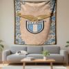 S.S. Lazio Logo On Ornamental Frame Patterned Tapestry Decorative Wall Hanging, Home Bedroom Living Room Decor