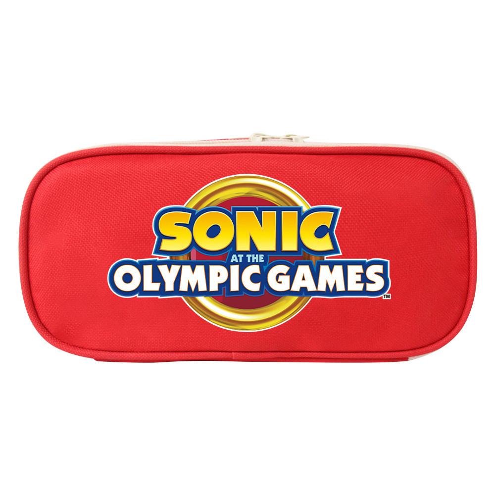 Sonic The Hedgehog Student Pencil Case Canvas Large Capacity Zipper Pen Bag For School Supplies And Teen Gift