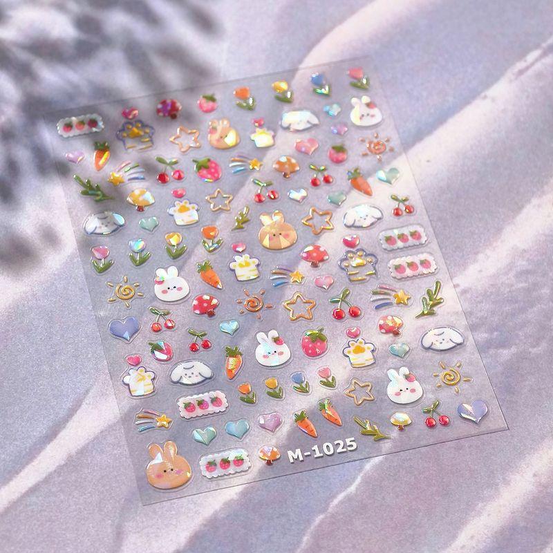 

Qiji Cartoon Rabbit Small Flower Glass Broken Nail Sticker Waterproof Nail Sticker Decorative Jewelry M1025 1052 M1025 (Broken Glass)
