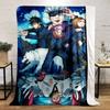 Jujutsu Kaisen Anime Characters Blanket Design Flannel Blanket for Bedroom, Living Room, Sofa, and Nap Sofas.