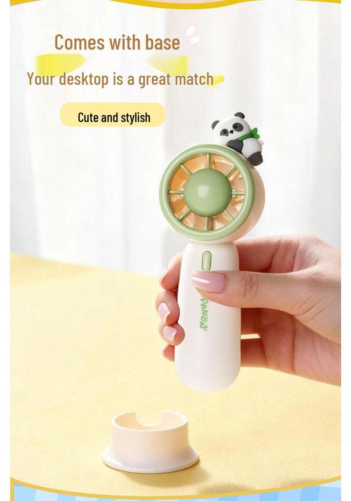 Adorable Cartoon Pet USB Rechargeable Handheld Mini Fan