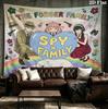Arazzo da Parete Spy Family Appeso Estetico alla Parete Coperta in Tessuto Stampato Arazzi Decorativi per Camera da Letto Soggiorno Arredamento Casa