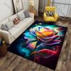 Vibrant Magical Glowing Colorful Rose Carpet Yoga Living Room Room Decor Children's Crawling Mat Doormat Area Rug