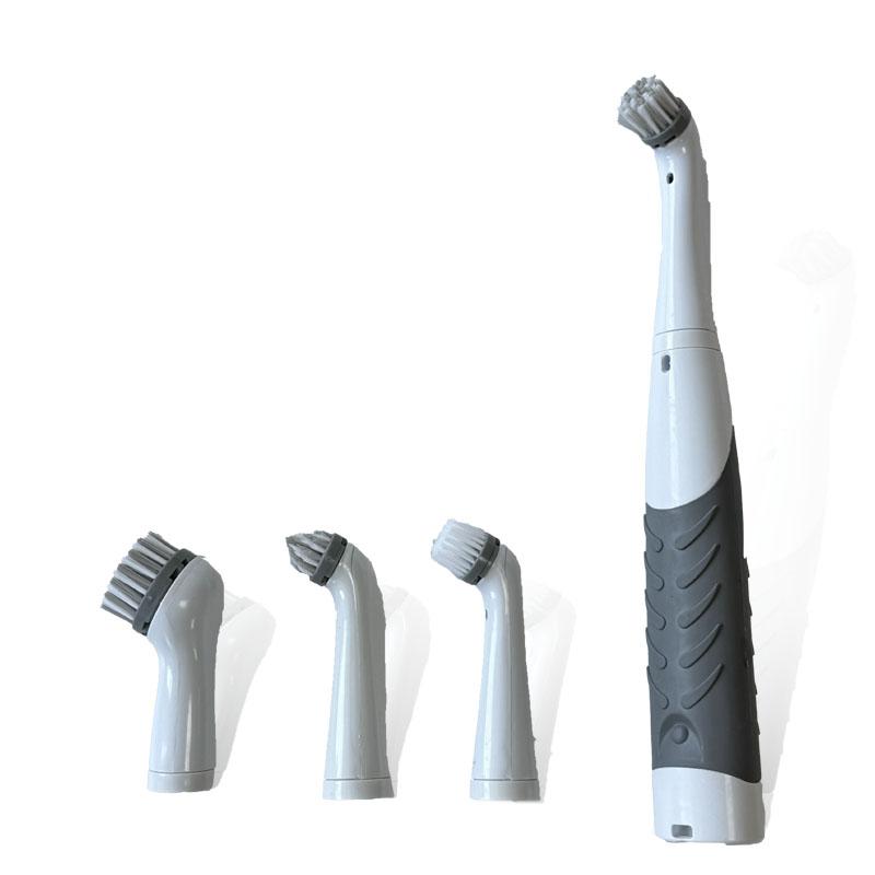 4-in-1 Electric Cleaning Brush with 4 Different Brush Heads for Cleaning Kitchen Bathroom Living Room