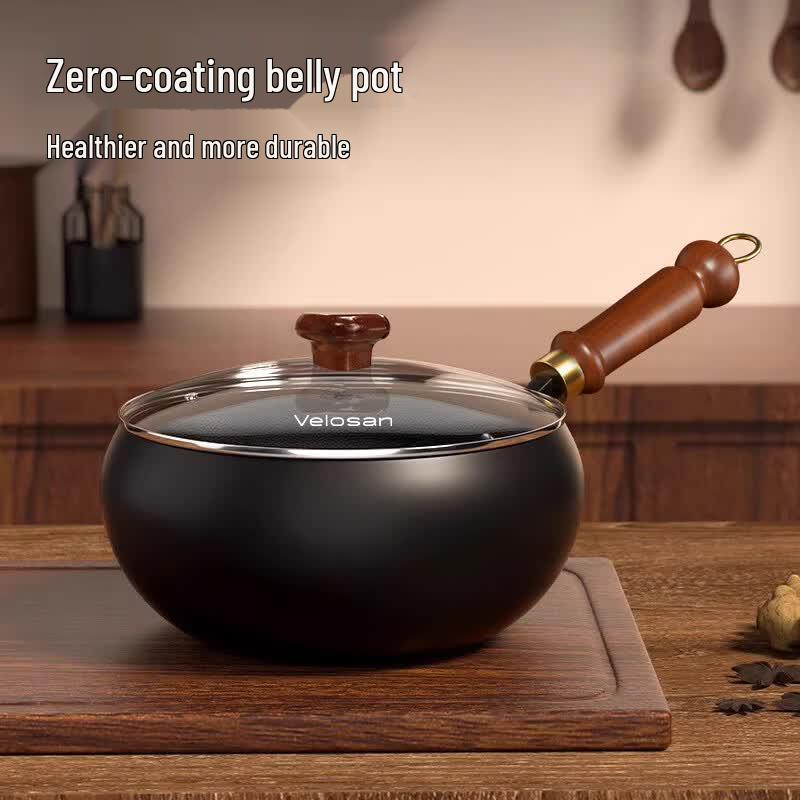 Velosan Pebble-Forged Non-Coated Iron Wok