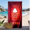 Nottingham Forest FC Personalized Printed Beach Towel Soccer Logo Support Custom Name Text Absorbent Towel For Sport Travel Special Gift