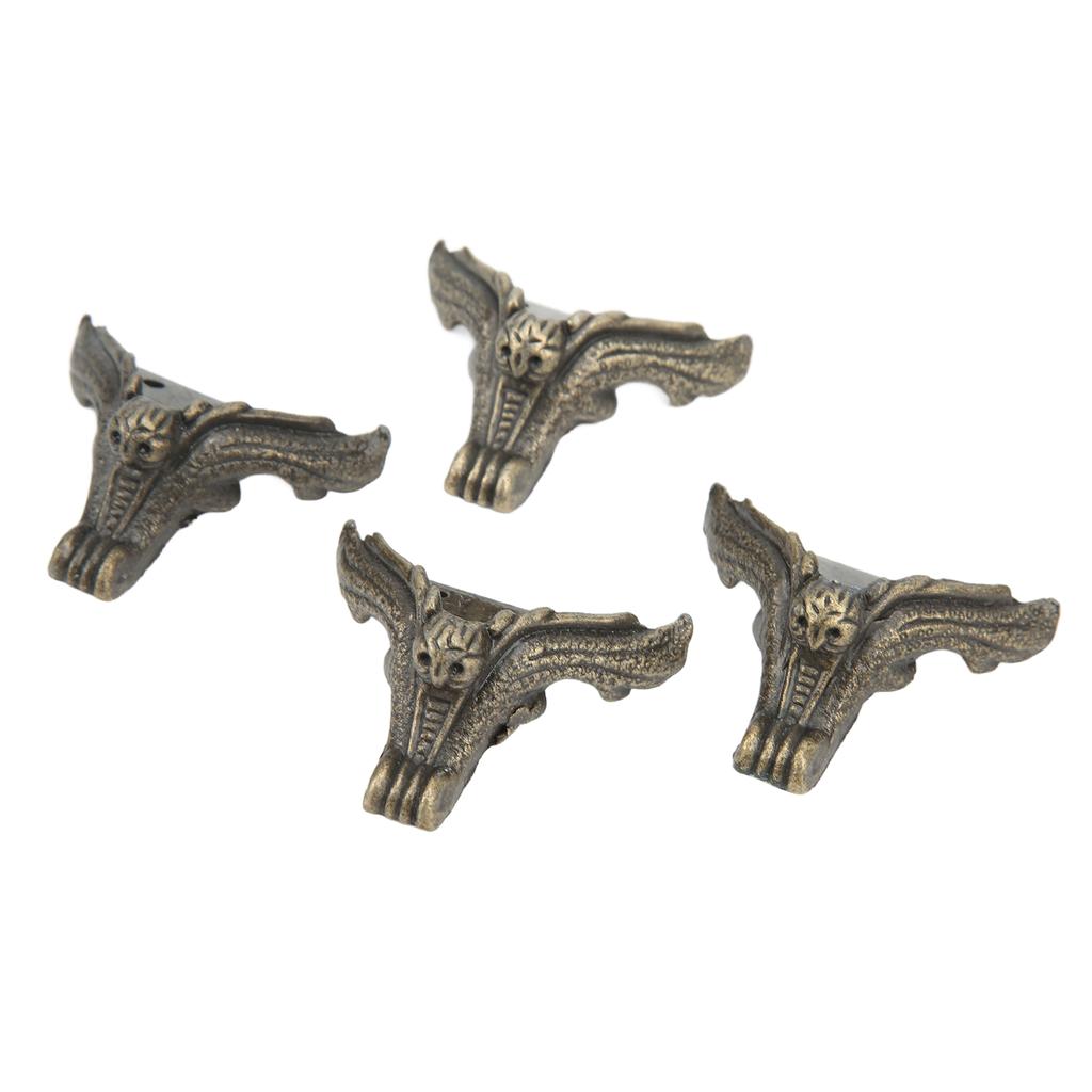 4Pcs Jewelry Box Feet Tiger Feet Shape Zinc Alloy Sturdy Rustproof Corrosion Resistant Vintage Style Jewelry Box Legs