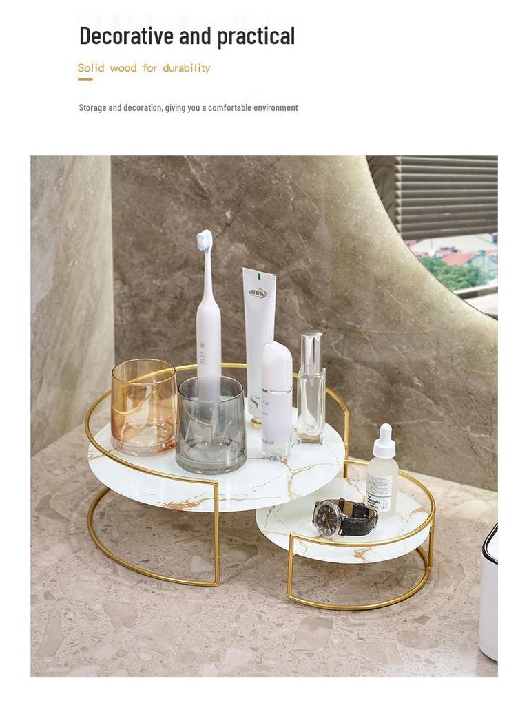 Birdcage Skincare Organizer: Bathroom Cosmetics Rack & Dressing Table Storage