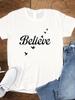 Tee Top T Women Tshirts Clothing Flower Faith Trend Female Fashion Casual Short Sleeve Cartoon Lady Clothes Graphic T-shirts