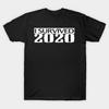 Asian Size Men Black Print T-shirt I Survived 2020 No-Cut Heat Transfer Print Cotton Tshirt