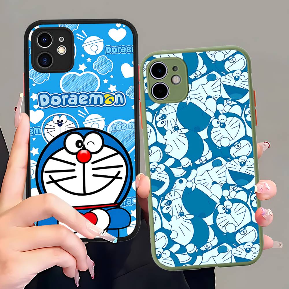 Cartoon D-Doraemons Phone Case For IPhone 11 12 13 14 15 16 Pro Plus X XS MAX Matte Bumper Shockproof Cover
