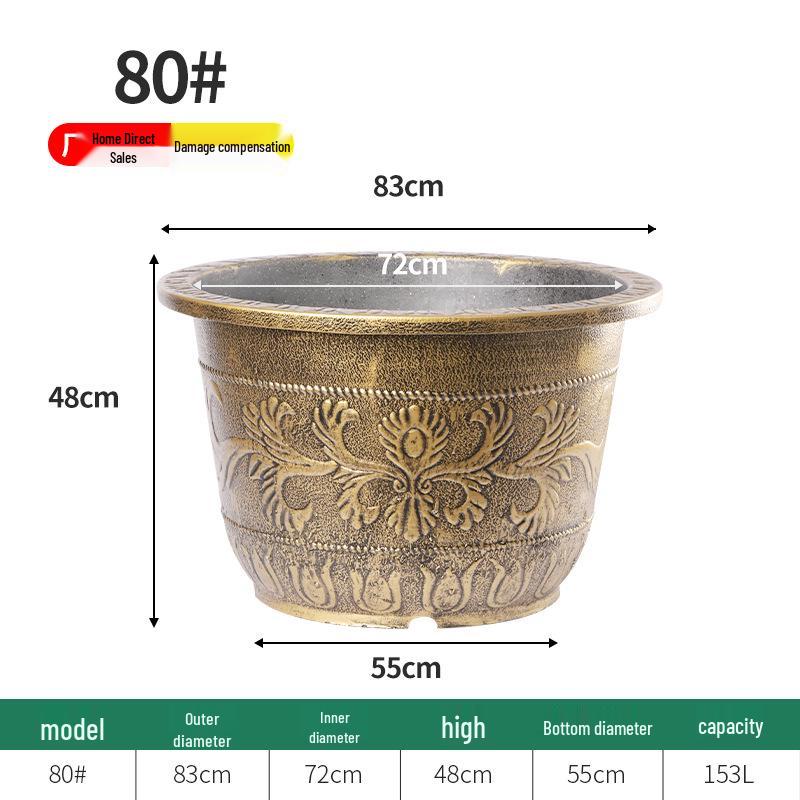 Large Thickened Outdoor Plastic Flower Pot for Trees, Water Lilies, and Lotus Plants