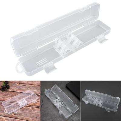 Scatola Trasparente a Ribalta in PP per Stoviglie Custodia Portatile per Kit Posate con Fibbia Integrata