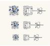 Moissanite Four-Claw Stud Earrings for Women - High-End S925 Sterling Silver Trendy Ear Jewelry