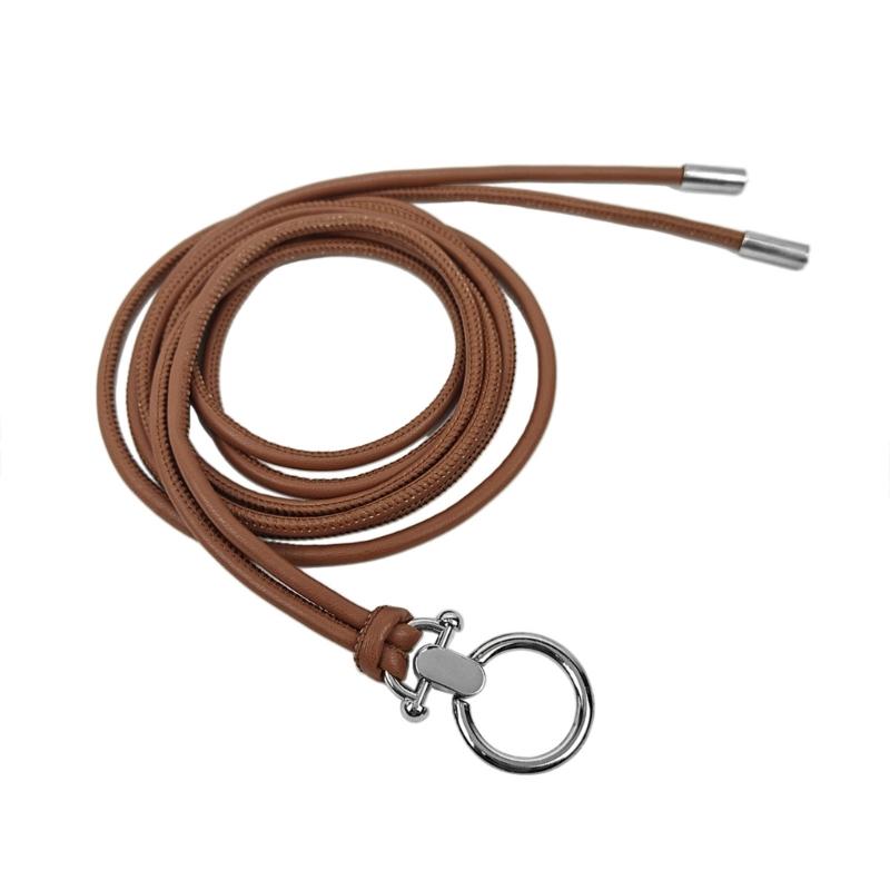 Retro PU Leather Waist Belt Thin Design Lightweight Adjustable Waistband for Daily Commute Office and Vacation