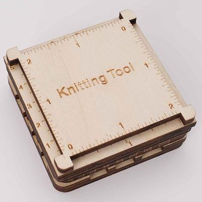 Pengukur Jarum Rajut Kayu Pengukur Jarum Jahit Persegi Alat Rajut Dan Jahit