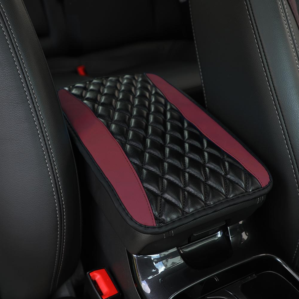 A Three-dimensional Nappa Leather Embroidered Car Armrest Cushion for Dust-proof, Dirt-proof and Water-resistant Car Interiors
