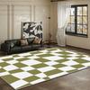 Retro Color Blocked Geometric Living Room Carpet Decoration Home Antiskid Machine Washable Bedroom Mat Soft Fluffy Lounge Rug