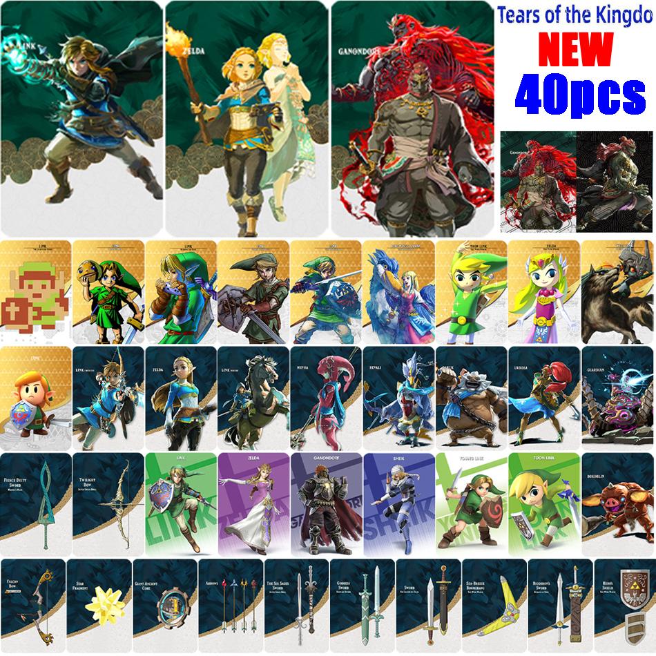 

НОВЫЕ 40 карт amiibos Zelda применимы к The Legend of Zelda: Tears of the Kingdom и The Legend of Zelda: последние полеты на параплане