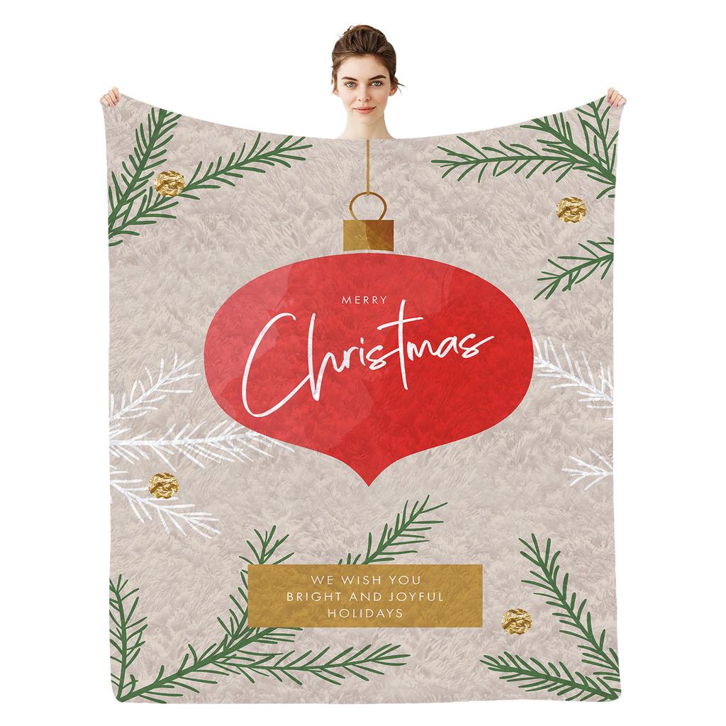 Christmas Series digitalprinted polyester Bedroom velvet flannel soft sofa cover blanket Fleece soft sofa cover blankets