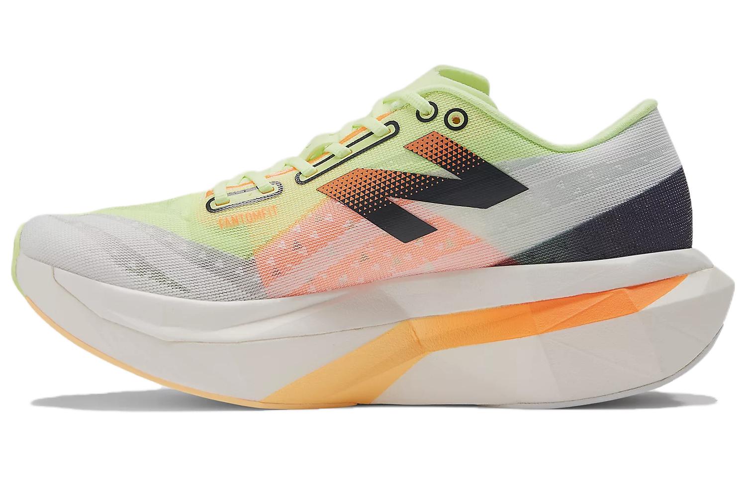 

New Balance FuelCell SuperComp Elite v4 White Bleached Lime Glo Hot Ma 35