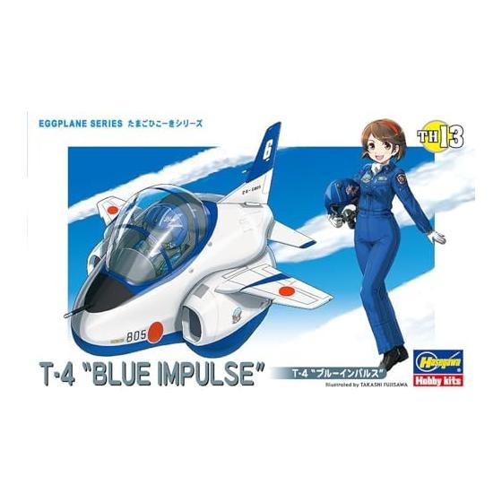 Hasegawa Egg Plane Air Self-Defense Force T-4 Blue Impulse Non-Scale Plastic Model TH13