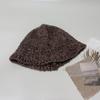 Autumn and winter new retro jacquard warm bucket hat women's face small hat fashion versatile basin hat