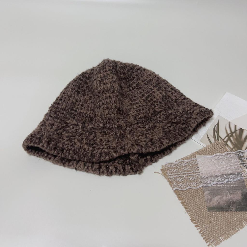 Autumn and winter new retro jacquard warm bucket hat women's face small hat fashion versatile basin hat