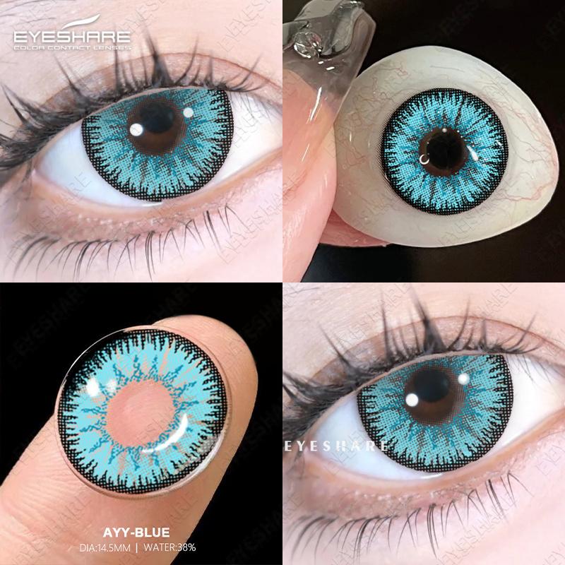 Eyeshare Colored Contact Lenses Cosplay Anime Character Eye Makeup Lenses Red Halloween Carnival Night Contact Lenses Purple Beauty Soft Lenses 1 Pair
